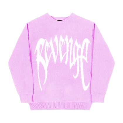 WHITE-PINK ARCH LOGO KNIT