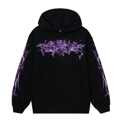 Revenge Purple Lightning Logo Hoodie