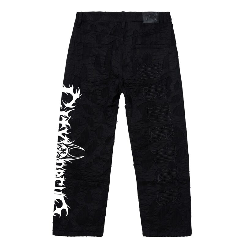 Revenge Logo Distressed Boro Denim Pant