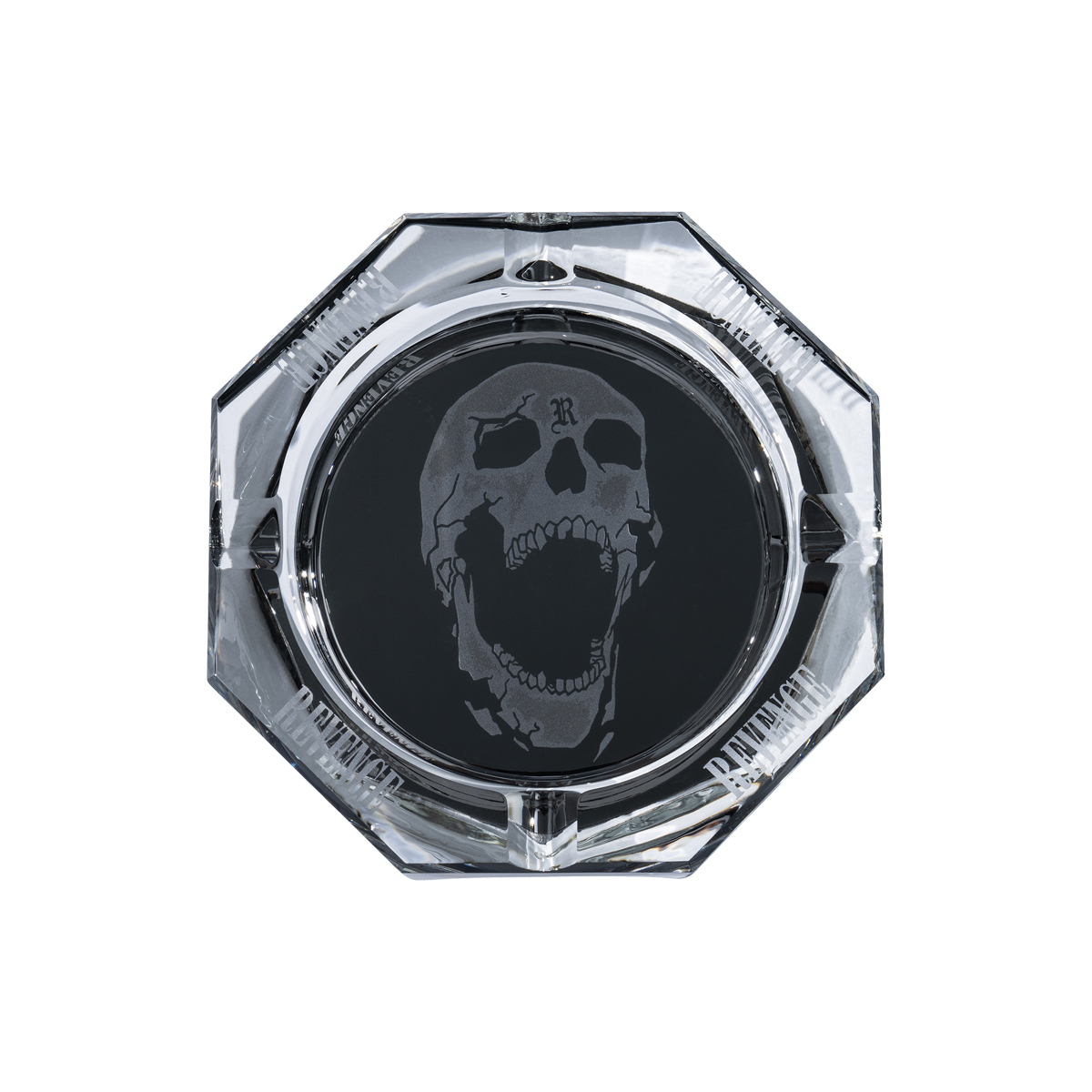 SKULL GLASS ASHTRAY REVENGE SKULL GLASS ASHTRAY