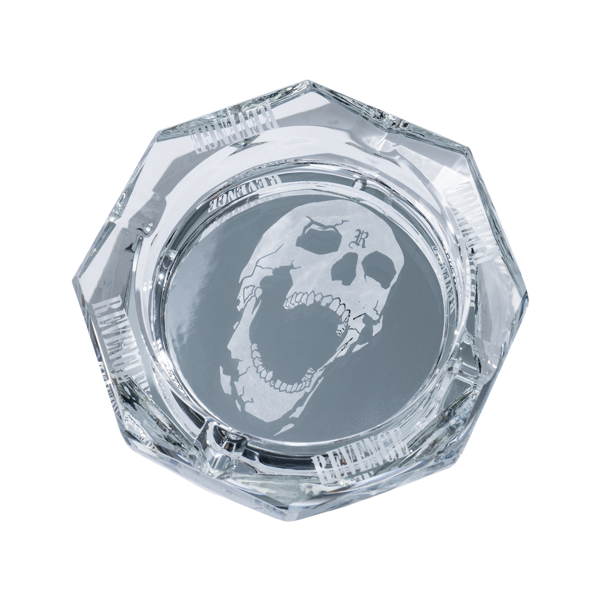 SKULL GLASS ASHTRAYd REVENGE SKULL GLASS ASHTRAY