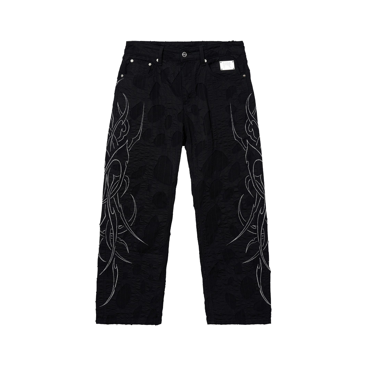 SPIKE DISTRESSED BORO DENIM PANT REVENGE SPIKE DISTRESSED BORO DENIM PANT