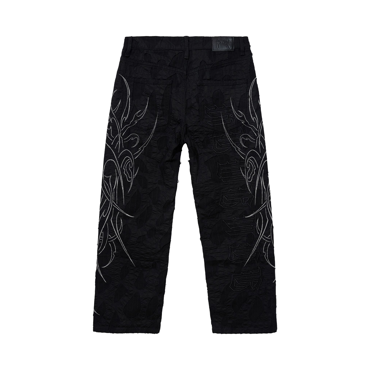 SPIKE DISTRESSED BORO DENIM PANTb REVENGE SPIKE DISTRESSED BORO DENIM PANT