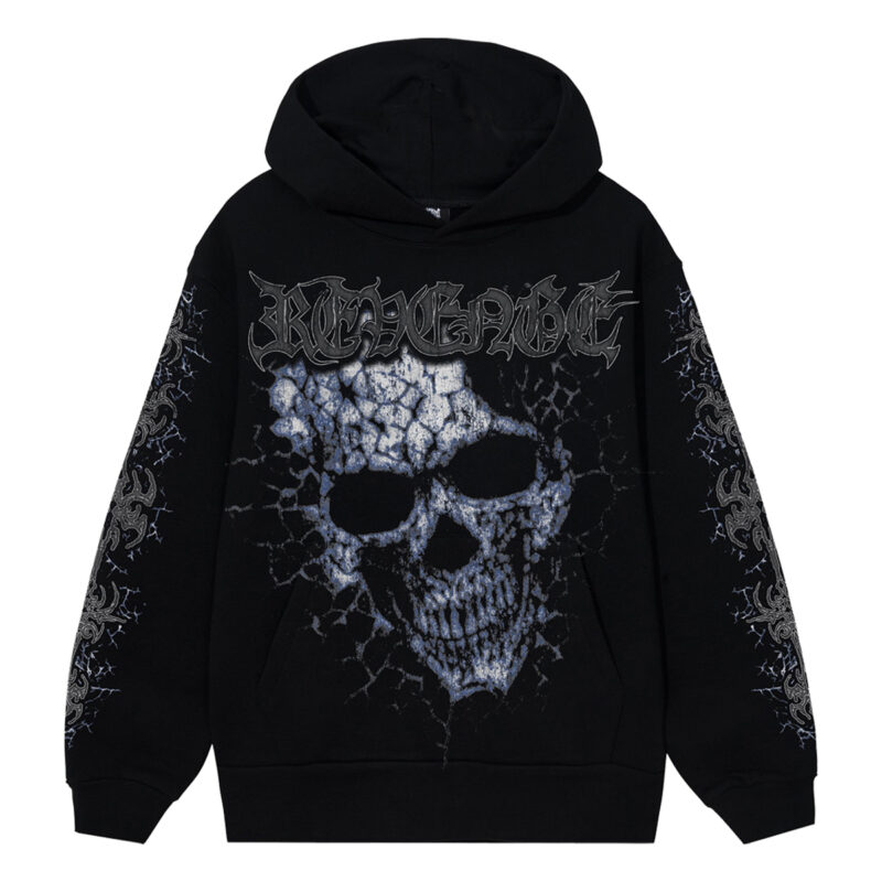 Revenge Crack Skull Hoodie