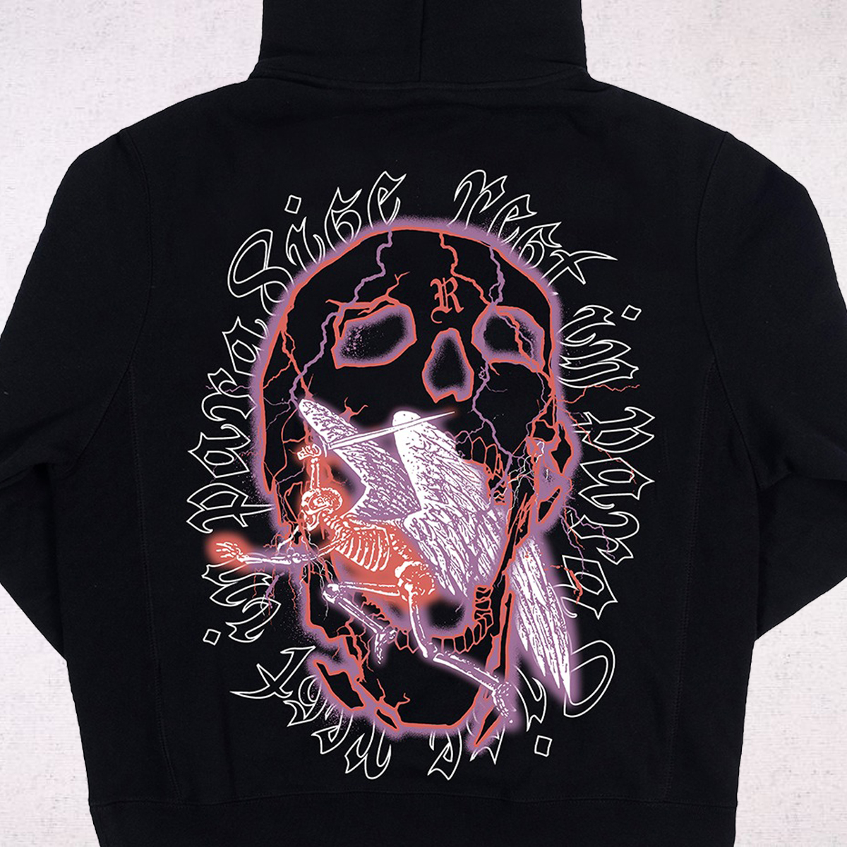 Revenge Skeleton Angel Hoodie - Image 4